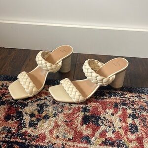 A new day braided slide on heel sandal tan cream target